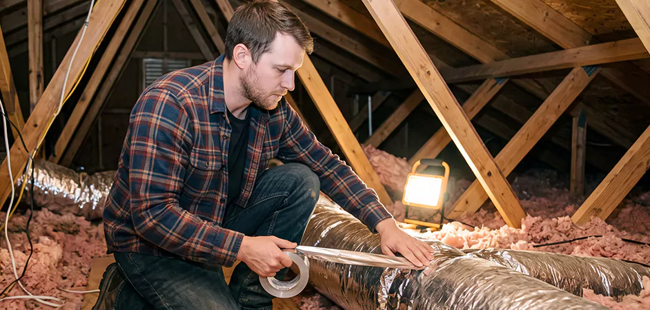 Attic Duct Sealing and Insulation in Aberdeen